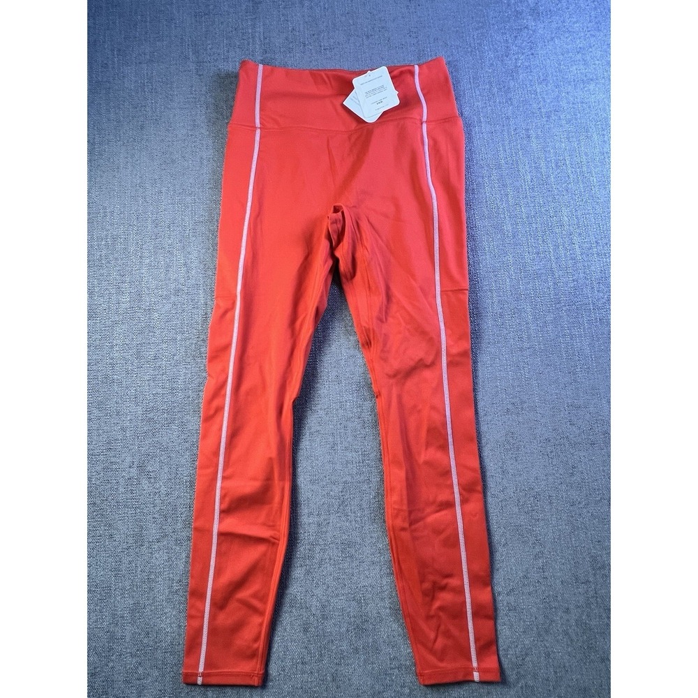 Fabletics Motion 360 Leggings Women's M Orange Yoga‎ Gym Running Compression NWT